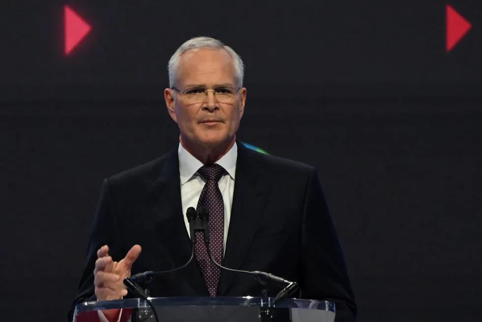 ExxonMobil chief executive Darren Woods.