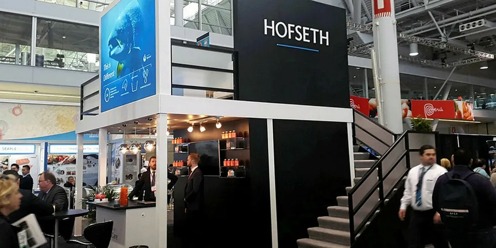 Hofseth North America stand in Seafood Expo North America.