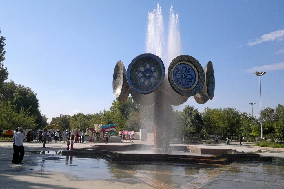 Growth spurt: a park in the Navoyi region of Uzbekistan, where first commercial solar and wind power plants are scheduled to come in operation