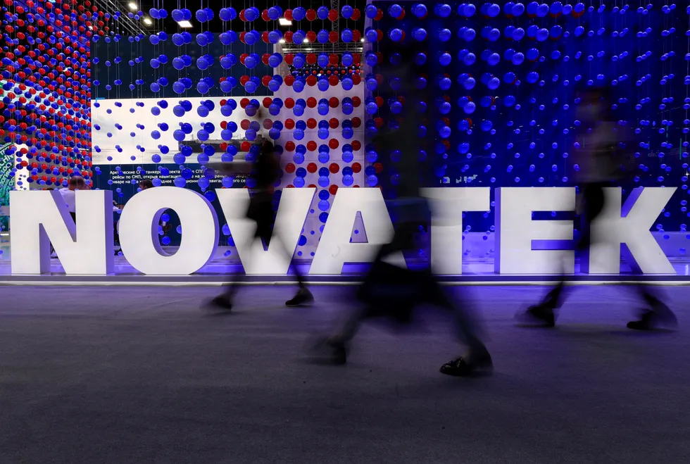 Sanctioned: Novatek stand at June's St Petersburg International Economic Forum