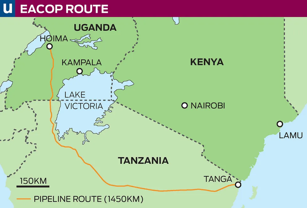 Proposed route: EACOP