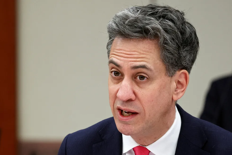 UK Energy Secretary Ed Miliband.