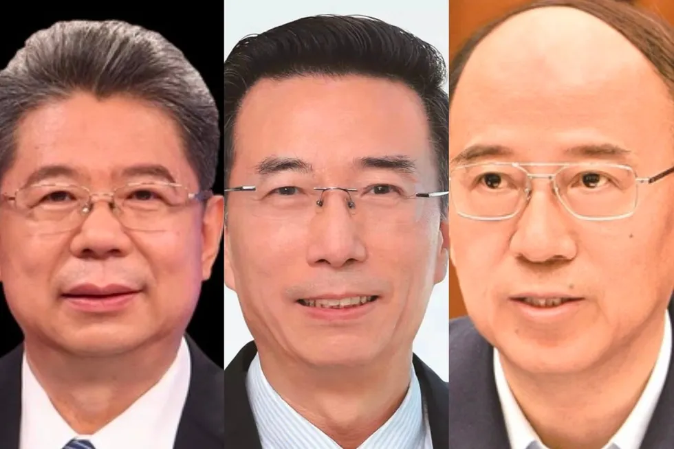 Ma Yongsheng (left), Wang Dongjin (middle) and Dai Houliang (right)