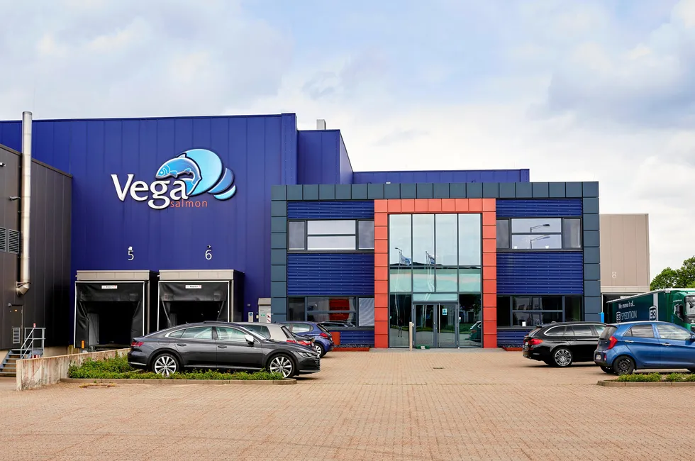 Vega Salmon reported for an 18-month period to synchronize its financial reporting period to the calendar year used by its new owner, Norway's Coast Seafood.