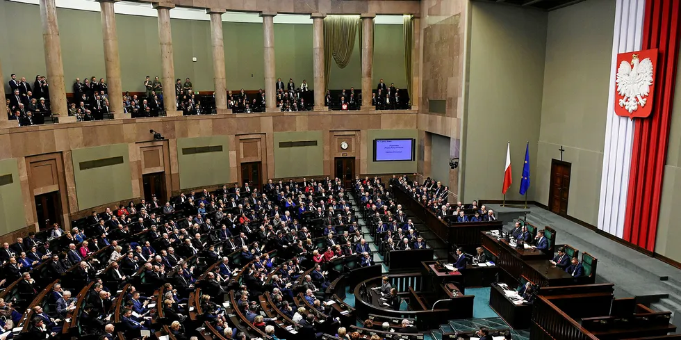 Poland's parliament in Warsaw.