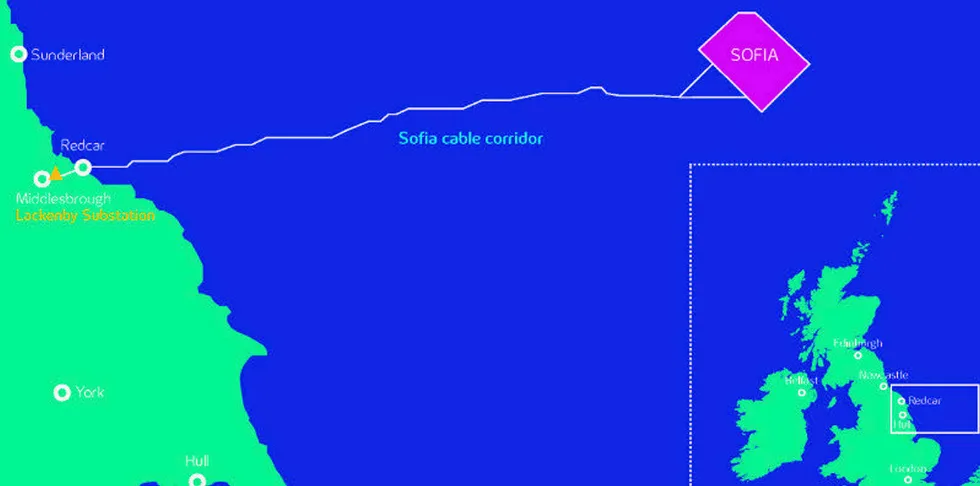 RWE's 1.4GW Sofia offshore wind project is located 200km off north-east England