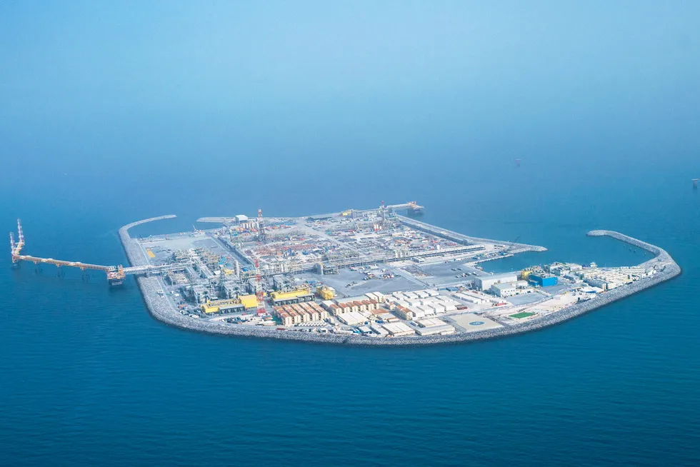 Artificial islands at Adnoc's Upper Zakum field.