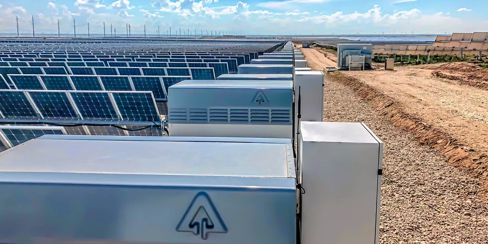 Invinity vanadium flow battery installation in the US.