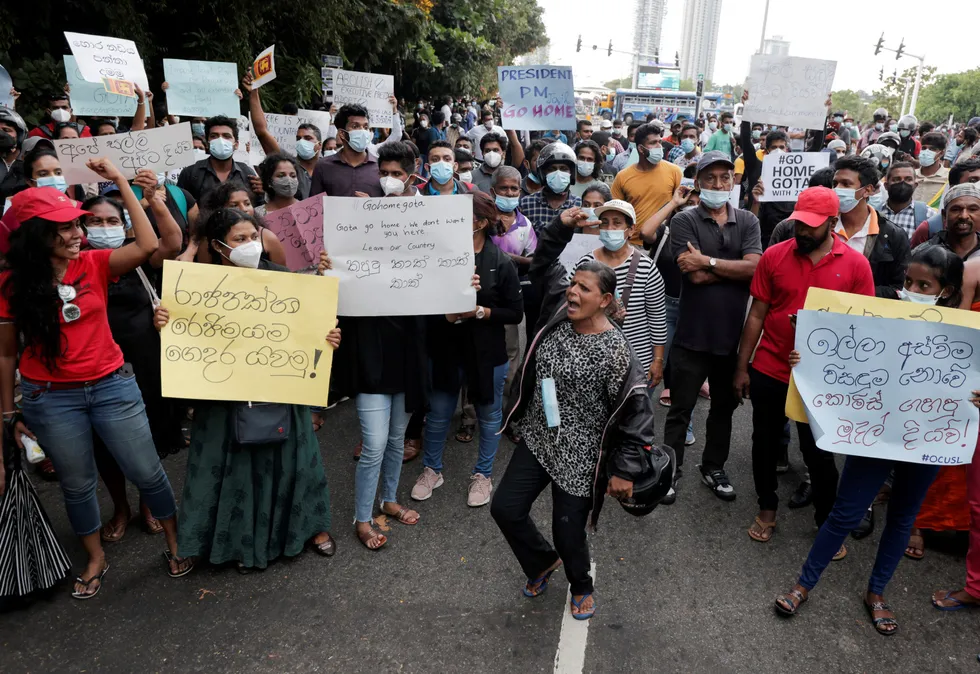 Pricey: people demand the resignation of President Gotabaya Rajapaksa as Sri Lankan society is rocked by a wave of high energy and food prices