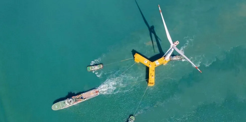 MingYang just deployed China's first floating wind unit at a Three Gorges project.