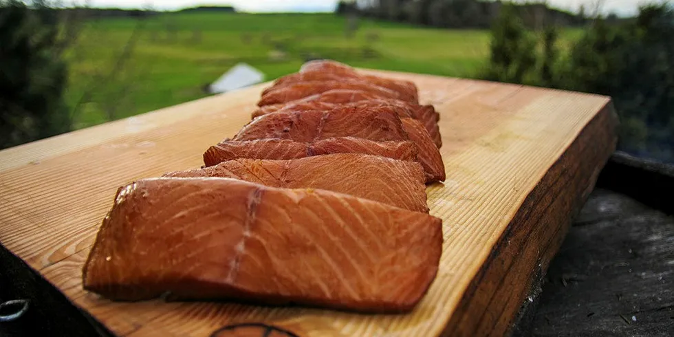 Smoked salmon.