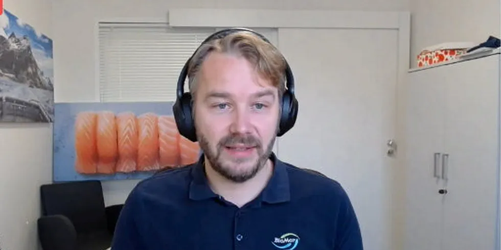 Alf Goran Knutsen, CEO of Norwegian salmon farmer Kvaroy Arctic.