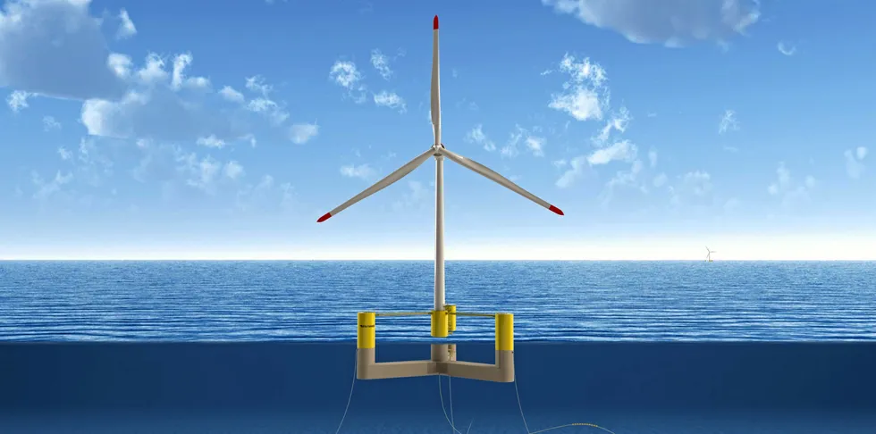 A rendering of the VolturnUS turbine.