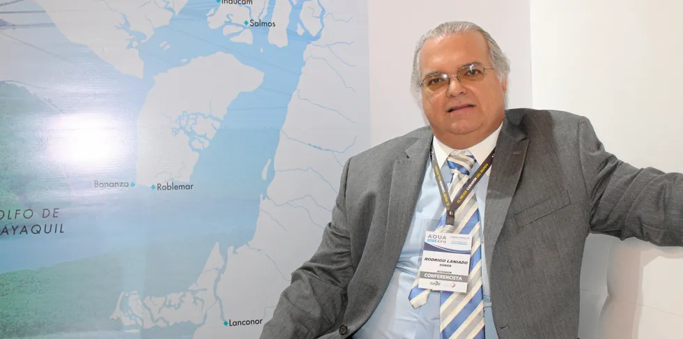 Rodrigo Laniado, president of Ecuador shrimp farmer Songa says his company has to take a stand.