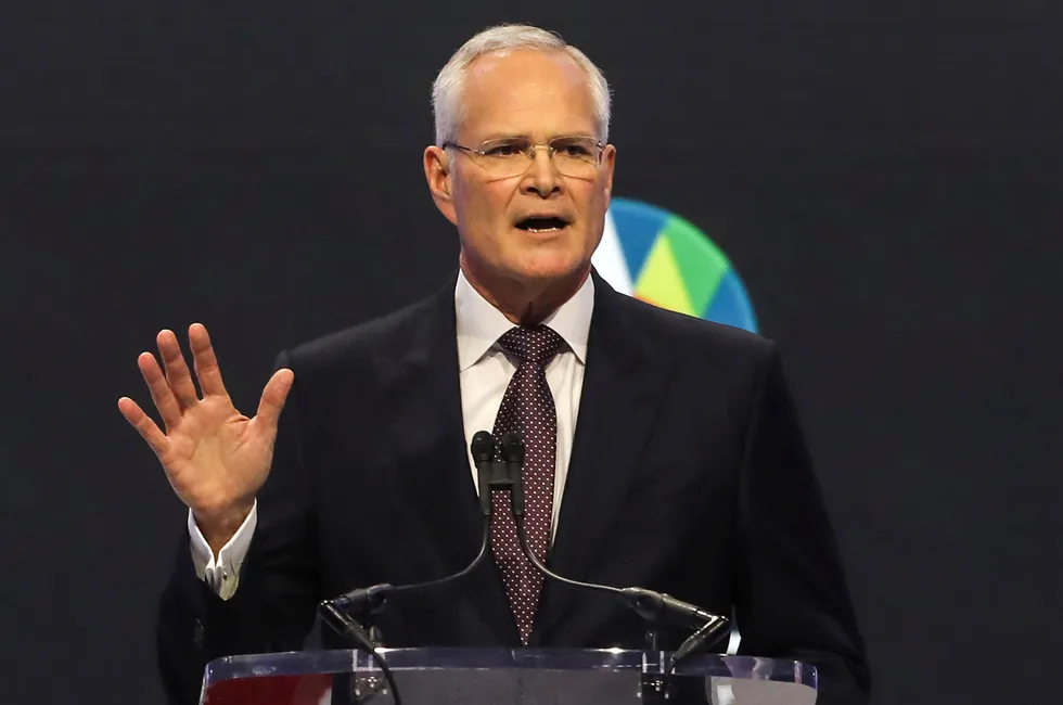 ExxonMobil chief executive Darren Woods.
