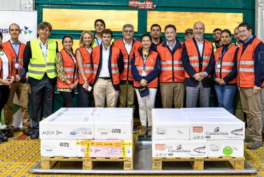 The first 220 kg shipment was supplied by AquaChile and Camanchaca