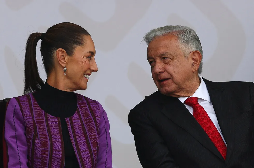 Mexico’s President-elect Claudia Sheinbaum (left), and outgoing President Andres Manuel Lopez Obrador.