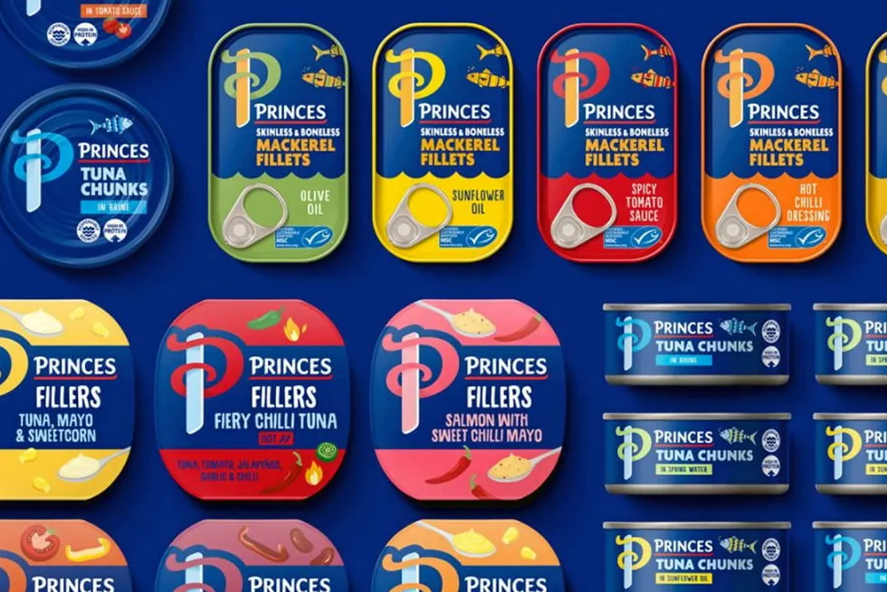 Princes' canned fish range includes tuna, salmon and mackerel.