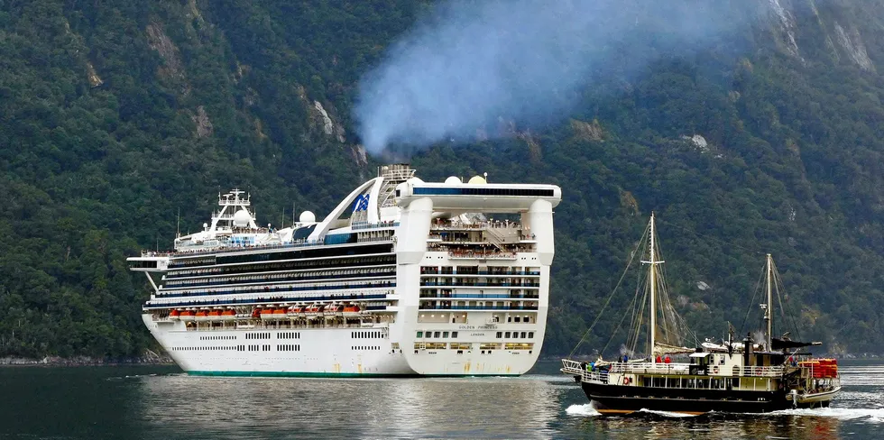 A Princess Cruise vessel in Norway's fjords. The cruise line sector has long been a key market for the smoked salmon sector. That's now shriveled up.