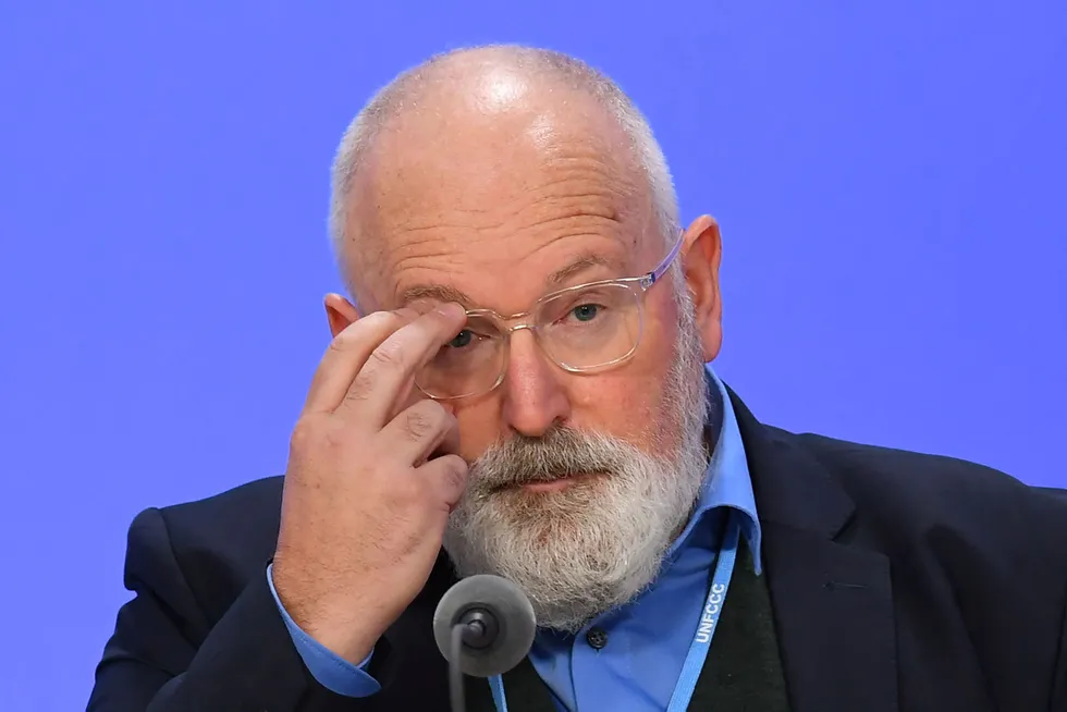 Gas market proposals: European Commission vice president and executive vice president for the European Green Deal Frans Timmermans during a press conference at the COP26 UN Climate Change Conference in Scotland last month