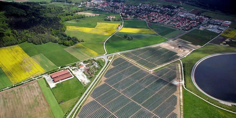 Solar array in Bavaria, Germany.