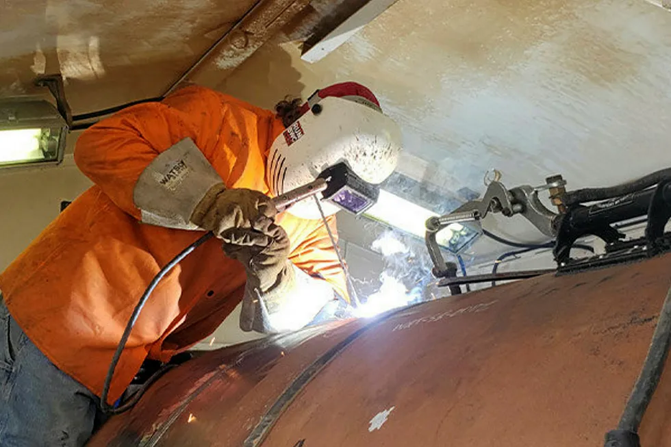 Work: first in-field pipeline weld on Coastal GasLink pipeline