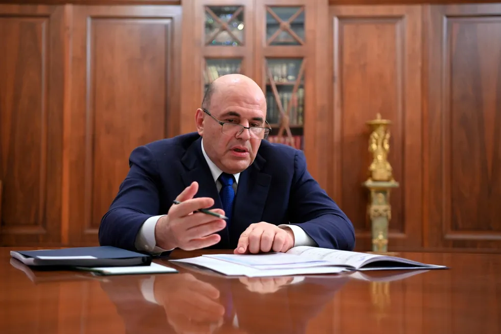 Moving forward: Russian Prime Minister Mikhail Mishustin.