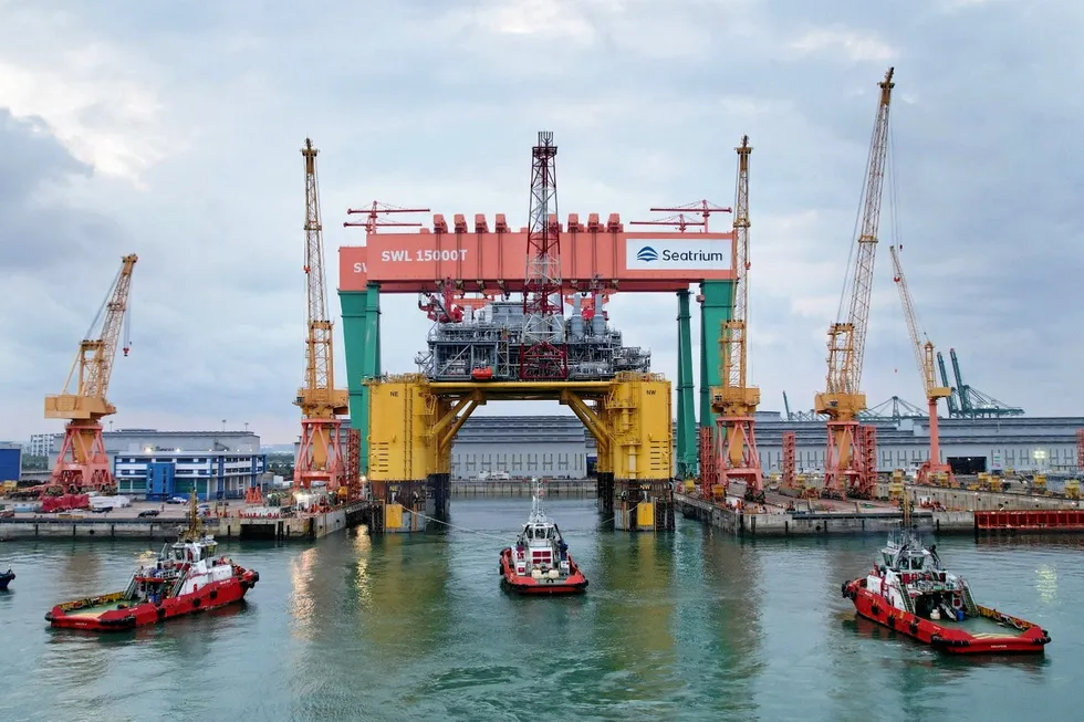 Fabrication activities: at Seatrium's yard in Singapore