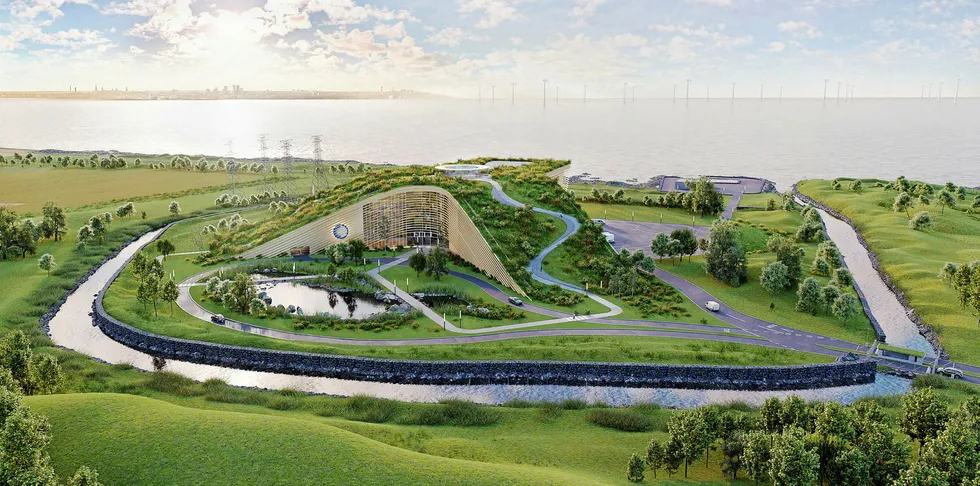 A rendering of a fusion plant.