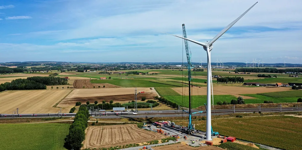 Enercon's E-115 EP3 prototype in Leuze, Belgium.