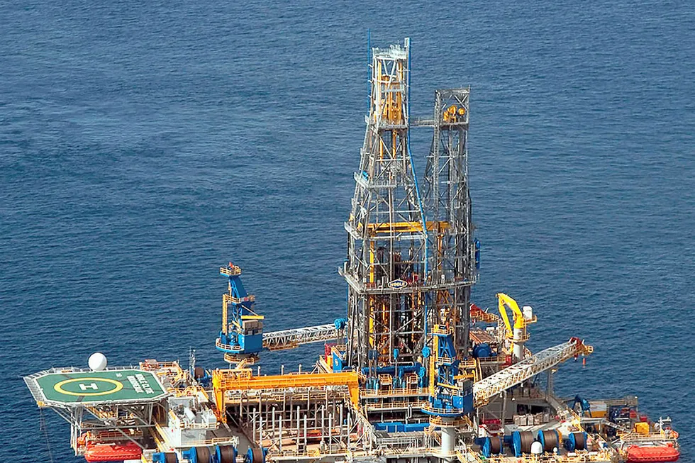 Myanmar campaign: the semi-submersible drilling rig Noble Clyde Boudreaux