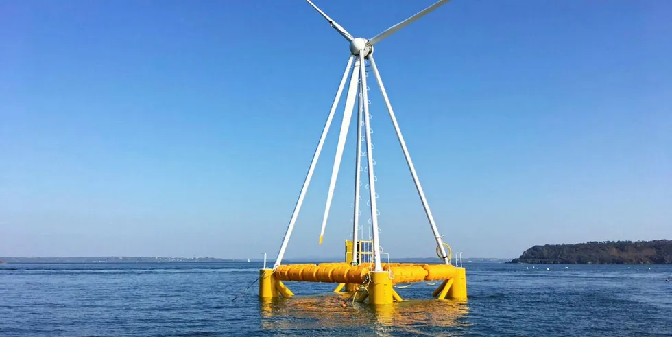 EOLink 1:10 scale floating wind unit off France