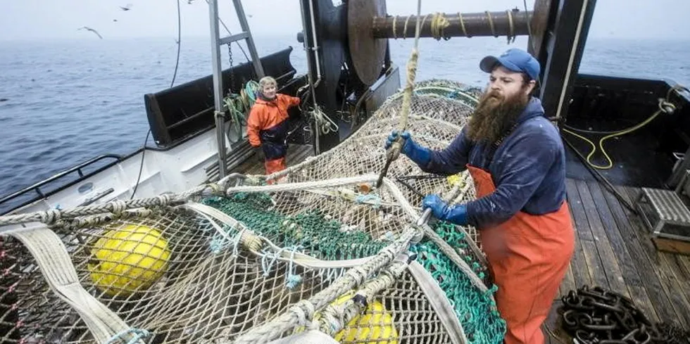 . Oregon fishermen at work.