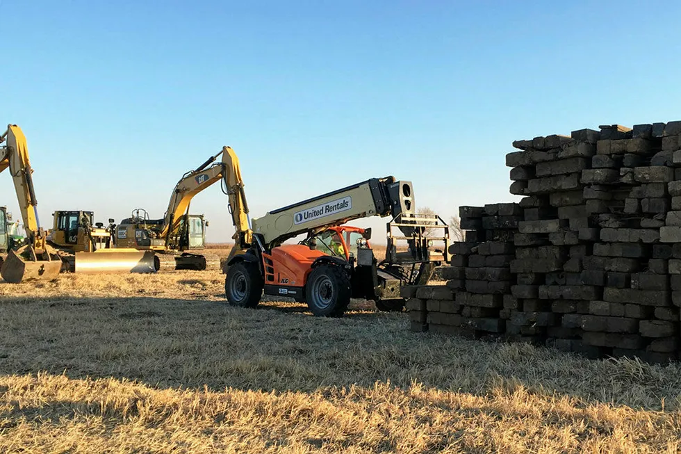 Excavation: at South Dakota pipeline spill site
