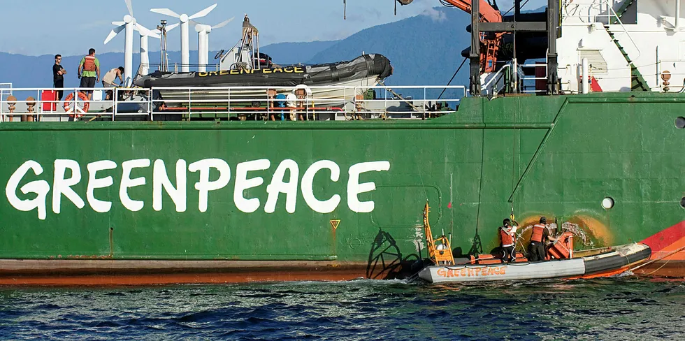 Greenpeace vessel.