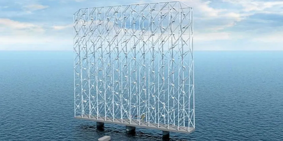 CGI of Wind Catcher Systems' multirotor floating wind concept