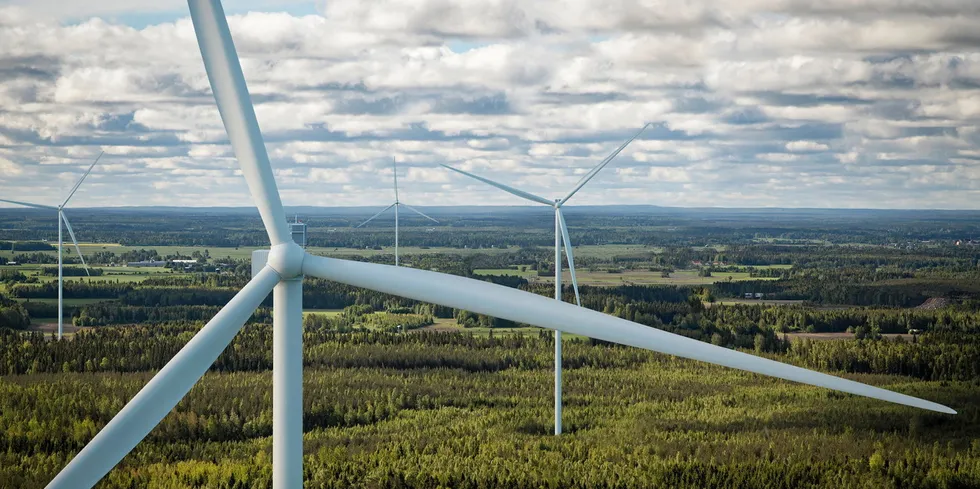 Vestas wind turbines.