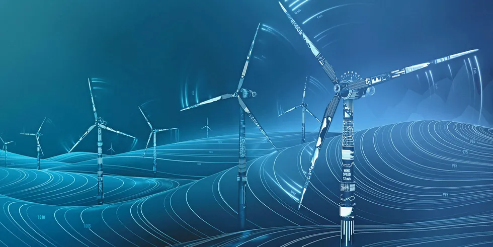 Illustration of digital wind ecosystem
