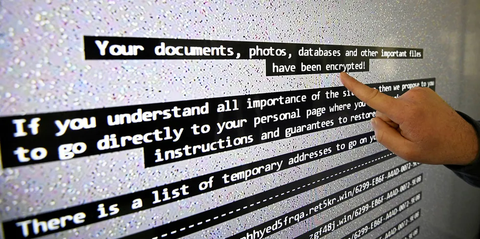 Screen hacker viruses at the LHS High Security Laboratory of the INRIA (National Institute for Research in Computer Science and Automation) in Rennes, France.
