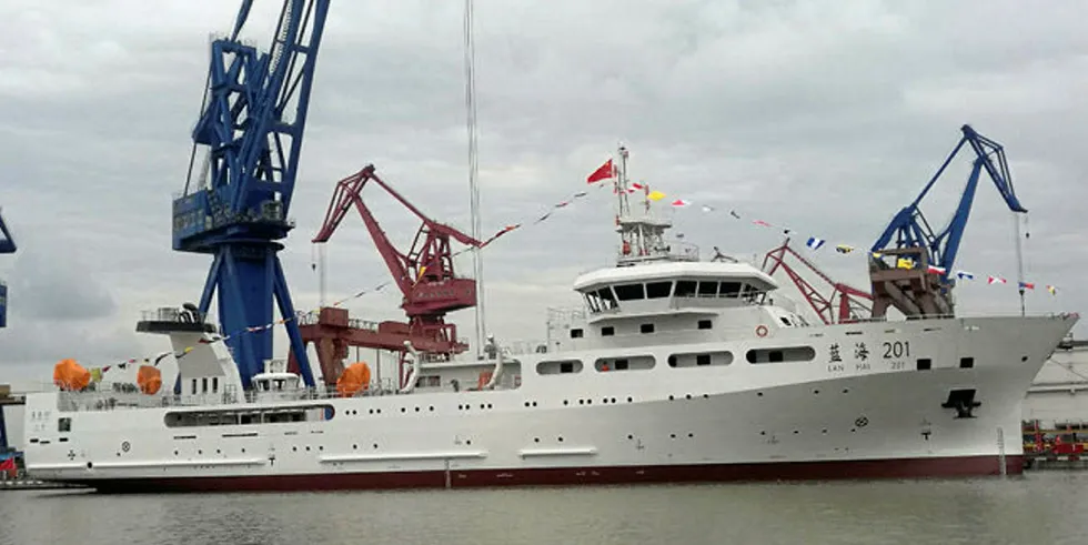 China puts largest research vessel to sea.