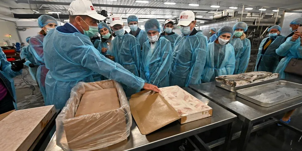 Russian Fishery Company's pollock processing facility in Primoriye. The company is one of several ramping up value-added production.