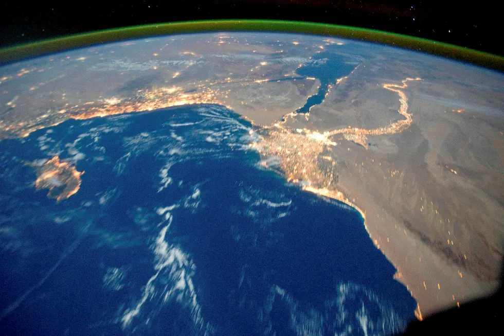 On radar screen: eastern Mediterranean Sea