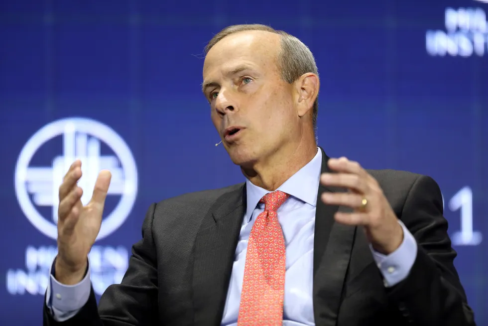 Talking sustainability: "ESG is fundamental to a well-run company," Michael Wirth, Chevron's chief executive, told the 2021 Milken Institute Global Conference in Beverly Hills, California, on 18 October 2021.