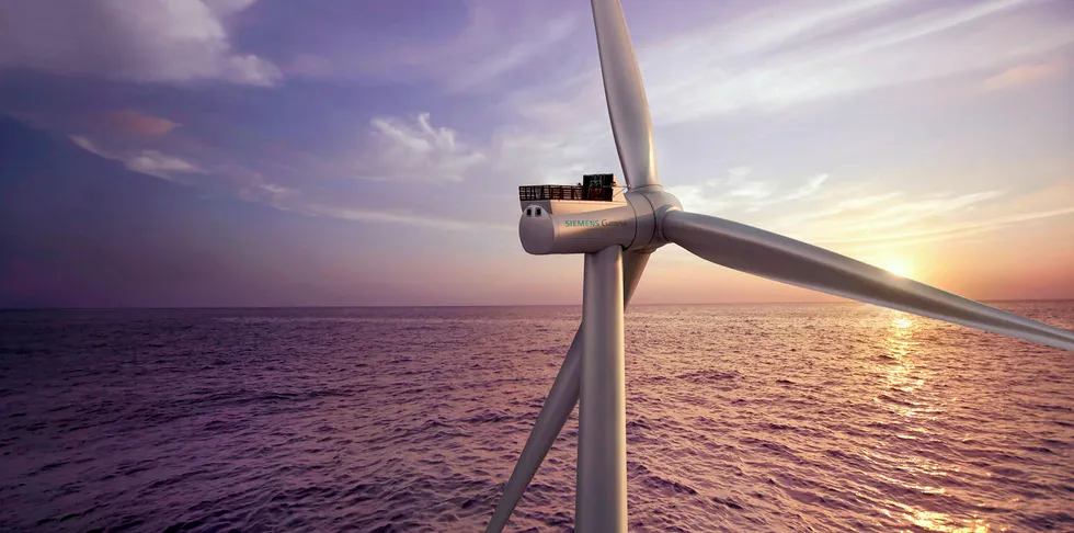 Rendering of Siemens Gamesa's SG 8.0-167 DD turbine