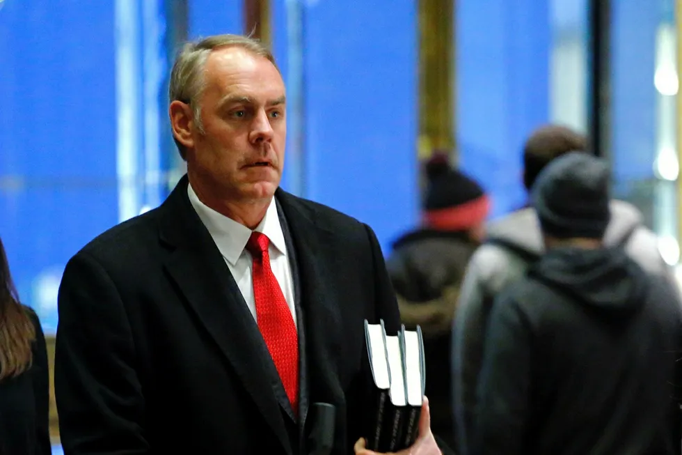 Out the door: Former US Interior Secretary Ryan Zinke