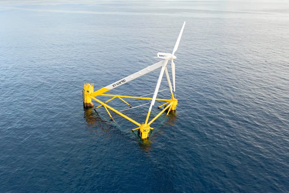 An earlier X1 Wind PivotBuoy prototype