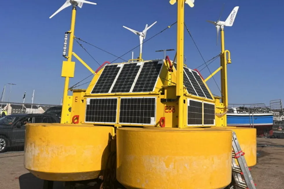 A floating Light Detection and Ranging (LiDAR) buoy is at work on Stromar, a ScotWind project where BlueFloat partners Renantis and Orsted