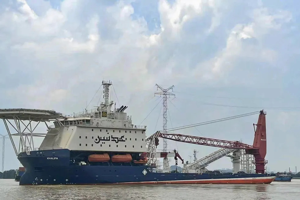 En route: the floatel Khalifa has landed a five-year charter with Brunei Shell Petroleum