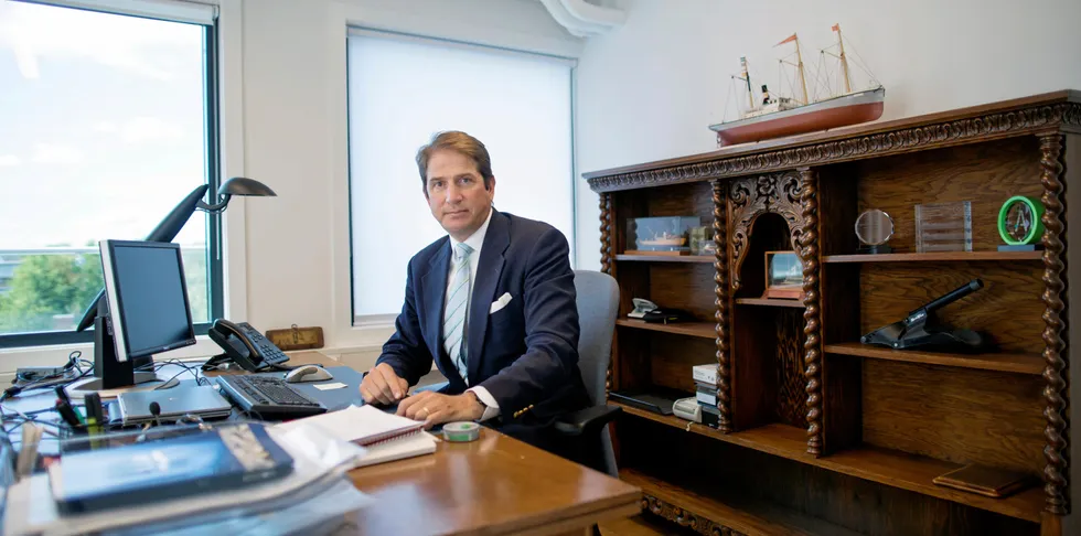 Stolt Nielsen's CEO Niels G. Stolt-Nielsen at his Oslo office.