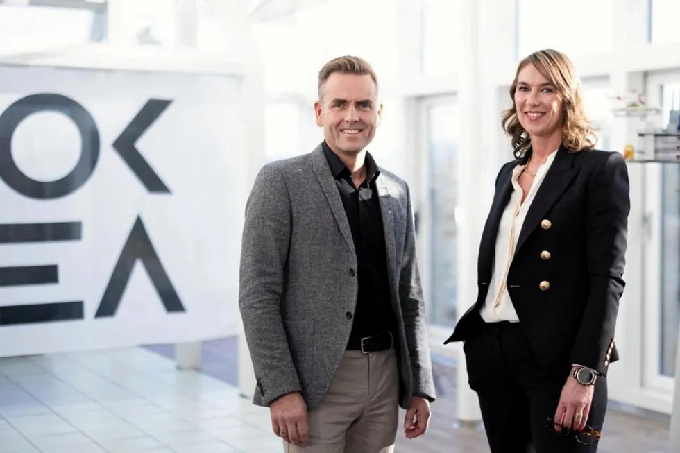 Leadership: OKEA chief executive Svein Jakob Liknes and chief financial officer Birte Norheim